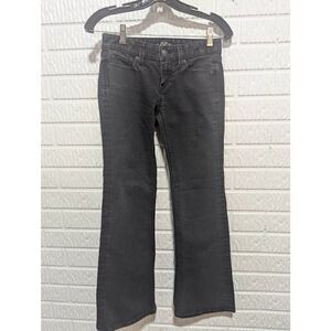 Ann Taylor Loft Women's Black Solid Mid-Rise Modern Flare Leg Jeans Size 0P